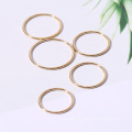 Hot sael 1mm 14k Gold Filled simple Band Ring for women